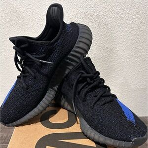 Selling Yeezy Boost 350 V2 'Dazzling Blue' in great condition with box included.